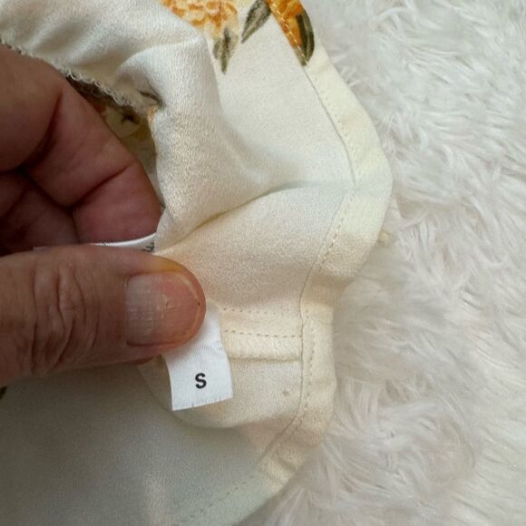 Reformation Plath in Constance Cream Floral Blouse Size S - Picture 11 of 14